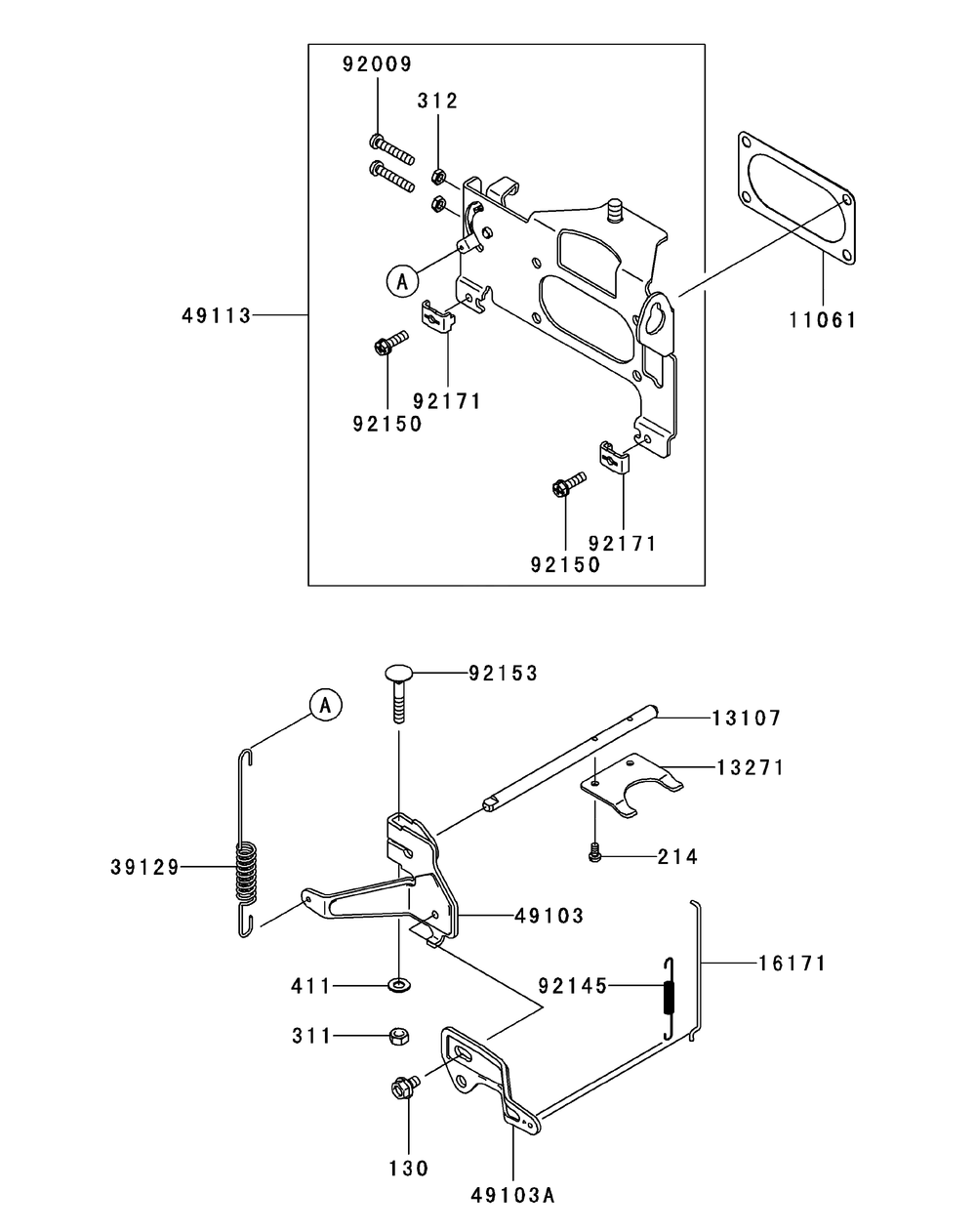 Fx1000v-As00 Control Equipment Diagram and Parts List for M72-KW 53AI8CTZ750-37HP-OHV Cub Cadet Lawn Tractor